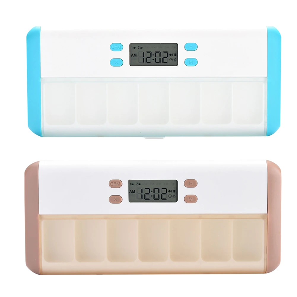 Timer Alarm Clock Dispenser Pill Organizer Splitter LED Storage Alarm Clock Timer Tablets Storage Dispenser
Timer Alarm Clock Dispenser Pill Organizer Splitter LED Storage Alarm Clock Timer Tablets Storage Dispenser