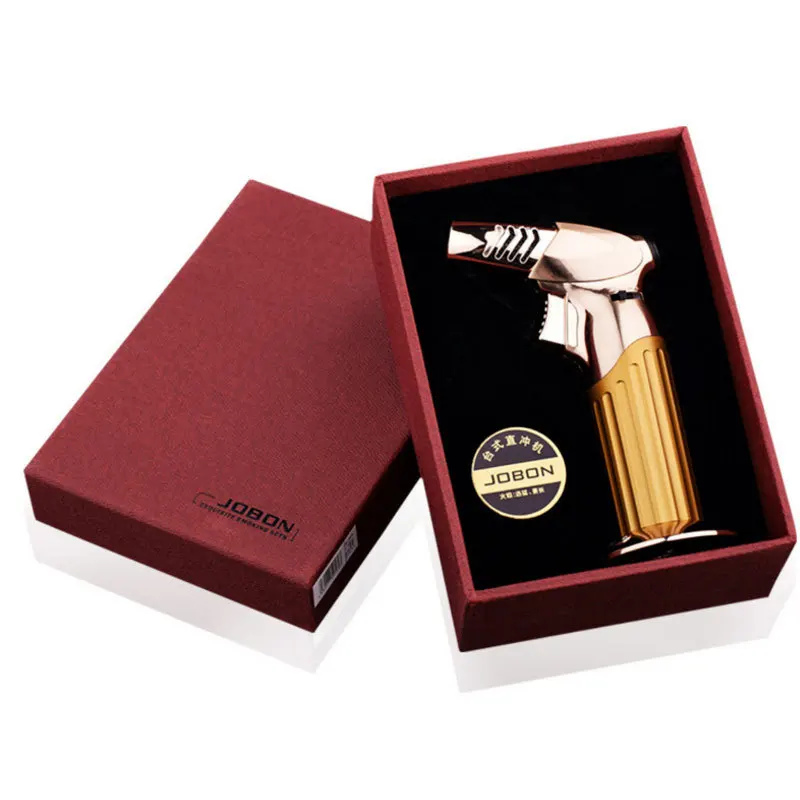 Jobon New Torch Lighter Jet Gas Cigar Lighter Turbo Windproof Powerful Metal Spray Gun Kitchen Pipe Lighter Outdoor Gadgets Man
Jobon New Torch Lighter Jet Gas Cigar Lighter Turbo Windproof Powerful Metal Spray Gun Kitchen Pipe Lighter Outdoor Gadgets Man