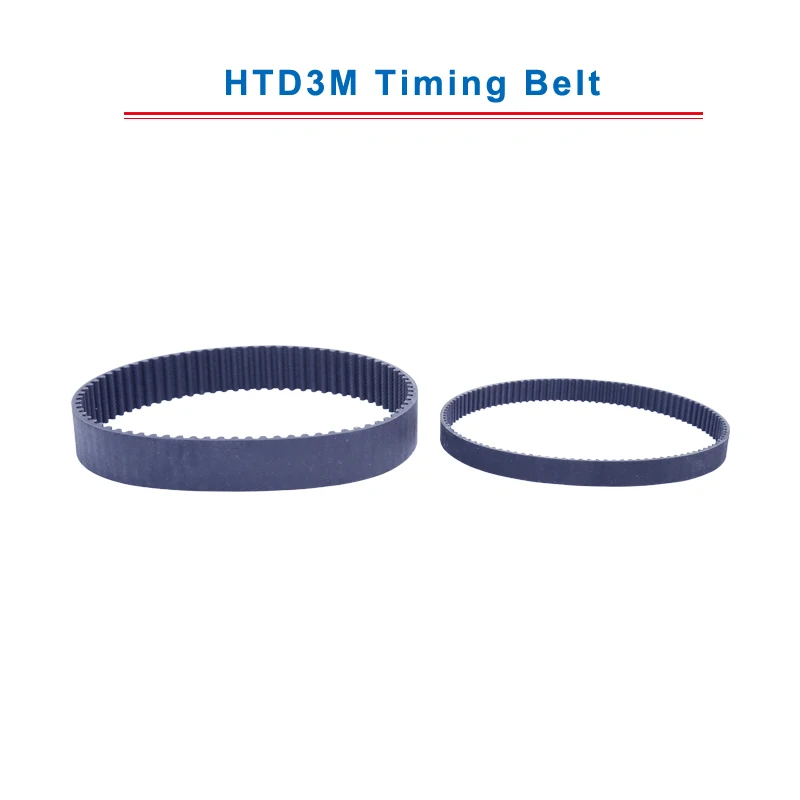 

HTD3M Timing Belt with circular teeth 3M-105/108/111/114/117/120/123/126/129/132 teeth pitch 3mm belt width 10/15 mm