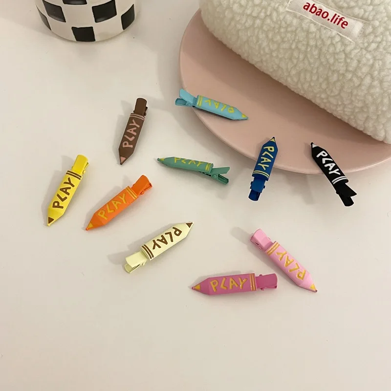 Korean creative color small pencil hairpin lovely girl heart candy hairpin bangs clip edge clip hair accessories
Korean creative color small pencil hairpin lovely girl heart candy hairpin bangs clip edge clip hair accessories