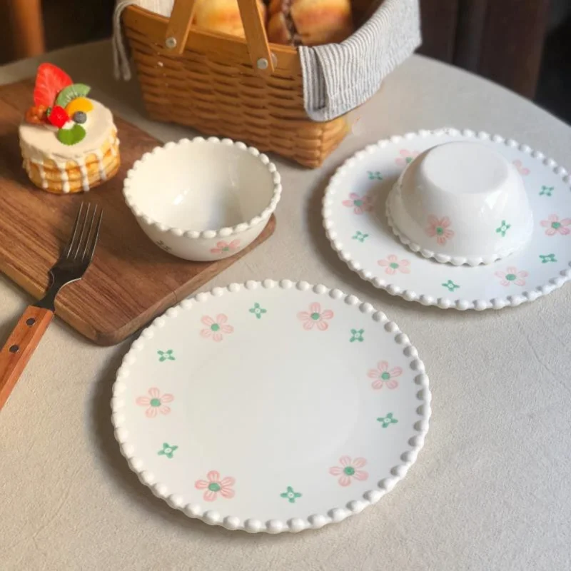 

Керамические Столовые тарелки для детей на день рождения, десерт для пикника, набор для салата, Сервировочные блюда, посуда для завтрака, посуда OA50PS