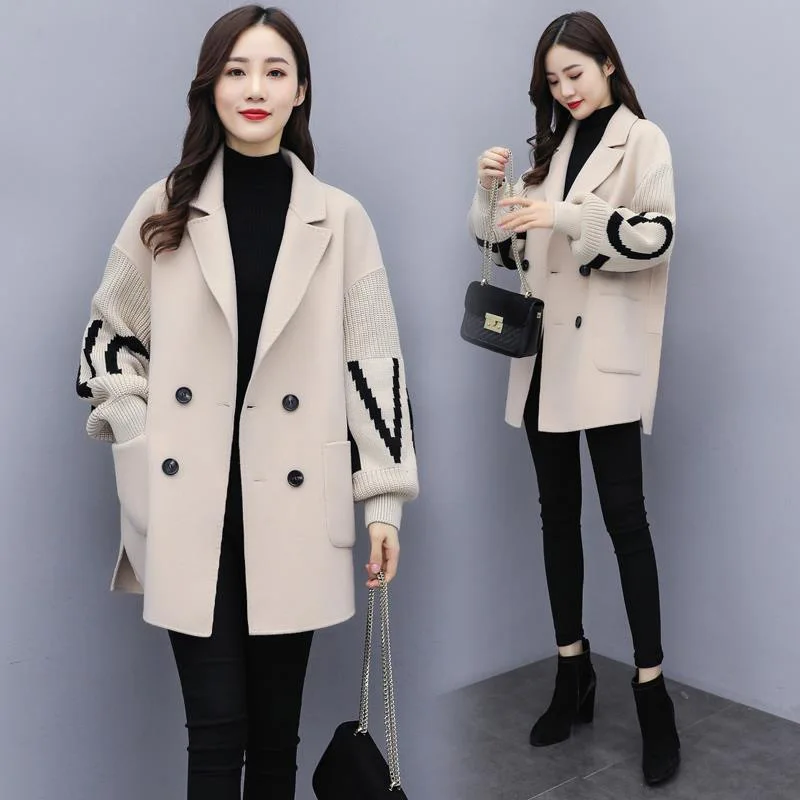 Woolen Coat Womens Clothing 2020 New Autumn Winter Korean Fashion Mid-Length Loose All-Match Casual Woolens Jacket Female A334
Woolen Coat Womens Clothing 2020 New Autumn Winter Korean Fashion Mid-Length Loose All-Match Casual Woolens Jacket Female A334