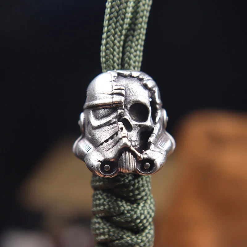 Нож для шлема бусы на шнурок с изображением мертвой солдатики веревочке латунные