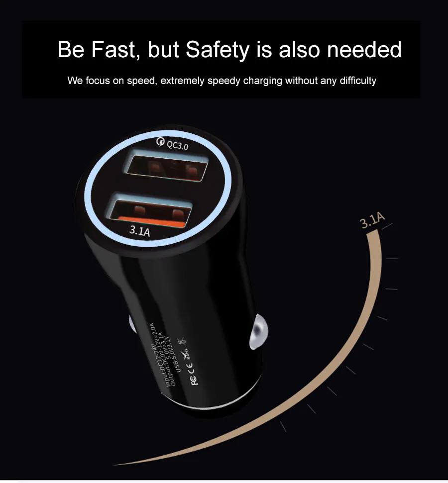 Автомобильное зарядное устройство с двумя USB-портами 3 0 А | Автомобили и мотоциклы