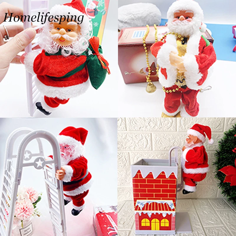 Gift Electric Climbing Ladder Santa Claus Christmas Ornament Decoration For Home Christmas Tree Hanging Decor With Music
Gift Electric Climbing Ladder Santa Claus Christmas Ornament Decoration For Home Christmas Tree Hanging Decor With Music
