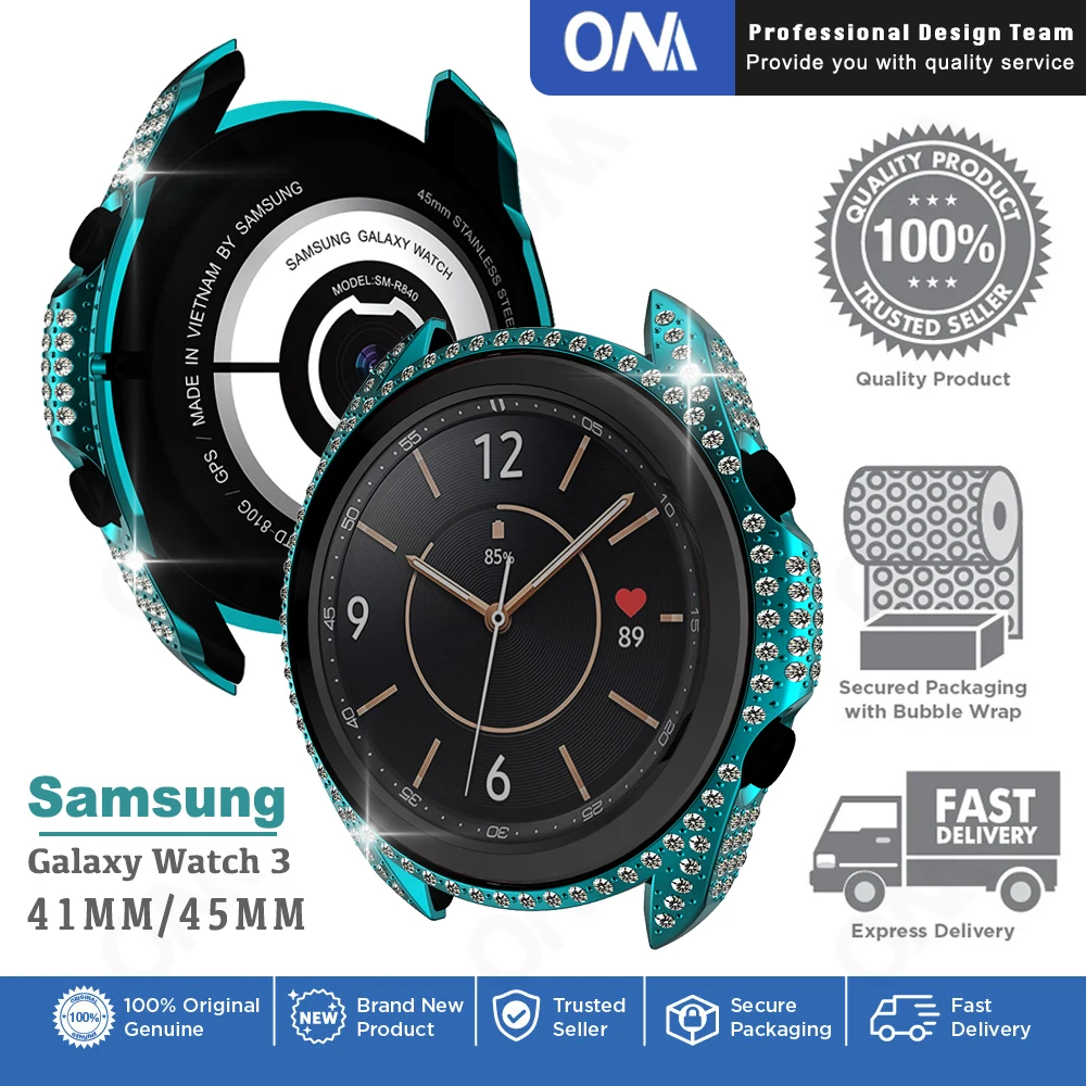 Luxury Diamond Protector Case for Samsung Galaxy Watch 3 41MM 45MM Girl Women Bling PC Hard Protective Cover for Galaxy Watch3
Luxury Diamond Protector Case for Samsung Galaxy Watch 3 41MM 45MM Girl Women Bling PC Hard Protective Cover for Galaxy Watch3