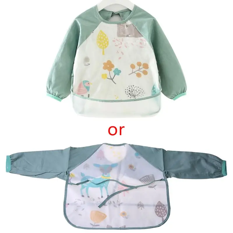 Waterproof Baby Kids Apron Toddler Cartoon Long Sleeve Art Feeding Bib Burp Cloths Accessories Wholesale 
Waterproof Baby Kids Apron Toddler Cartoon Long Sleeve Art Feeding Bib Burp Cloths Accessories Wholesale
