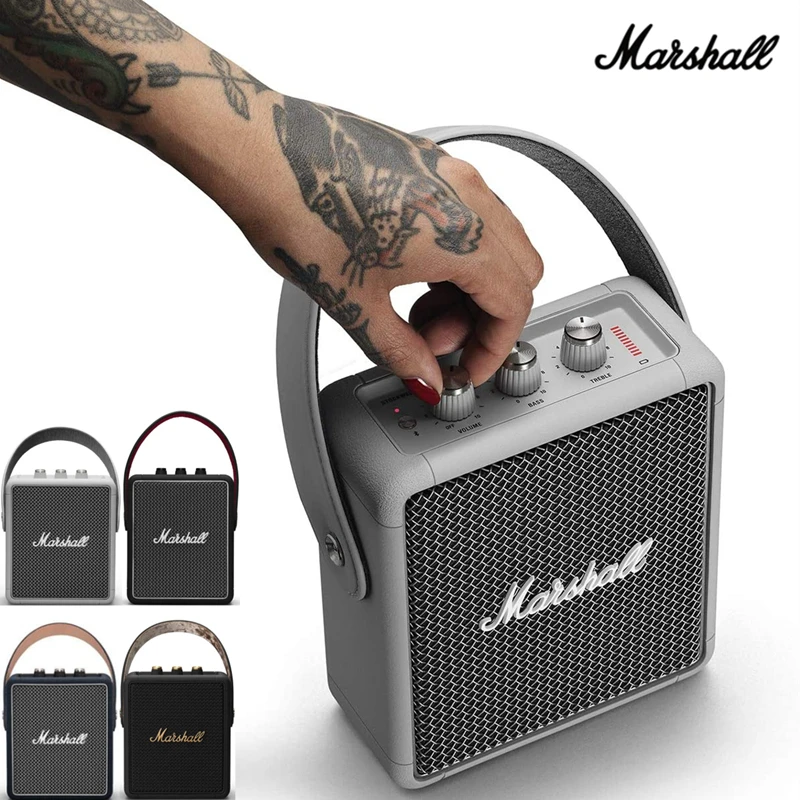 

Оригинальный портативный Bluetooth динамик Marshall Stockwell II, беспроводной динамик для путешествий, водонепроницаемый динамик, глубокий сабвуфер