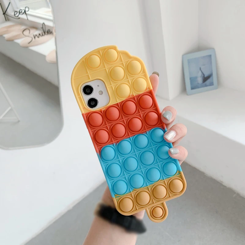Cute Popsicle Reliver Stress Pop Fidget Heart Push it Bubble Case Antistress Game Cover For iPhone 11 12 Pro MAX X XS Max 6 7 8
Cute Popsicle Reliver Stress Pop Fidget Heart Push it Bubble Case Antistress Game Cover For iPhone 11 12 Pro MAX X XS Max 6 7 8