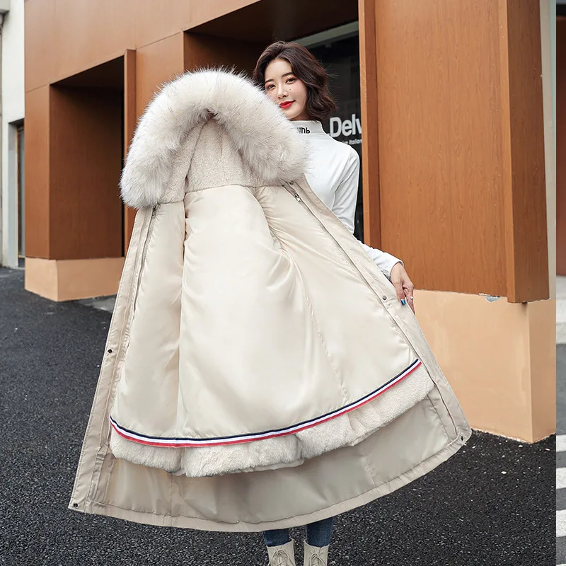 2021 Winter Women Detachable Fleece Liner Long Parkas Jacket Casual Slim Hooded Thicken Warm Padded Coat Female Outwear T186 
2021 Winter Women Detachable Fleece Liner Long Parkas Jacket Casual Slim Hooded Thicken Warm Padded Coat Female Outwear T186