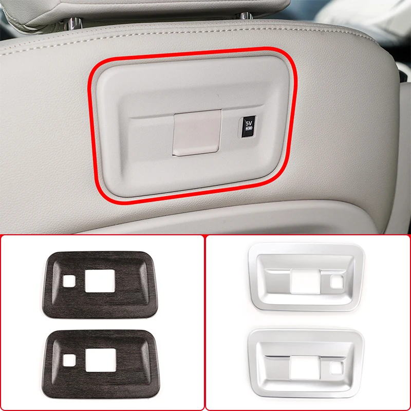 ABS Chrome/Oak grain Car Styling Seat Back USB Port Panel Frame Trim For Land Rover Discovery 5 2021-2022 Interior Accessories
ABS Chrome/Oak grain Car Styling Seat Back USB Port Panel Frame Trim For Land Rover Discovery 5 2021-2022 Interior Accessories