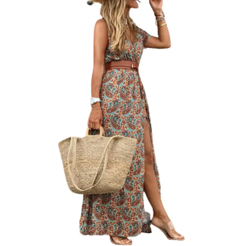 VICABO Woman Dress Sleeveless Boho Dress Long Dress Summer Dresses Casual Holiday Beach Robe Women Vestidos#w
VICABO Woman Dress Sleeveless Boho Dress Long Dress Summer Dresses Casual Holiday Beach Robe Women Vestidos#w