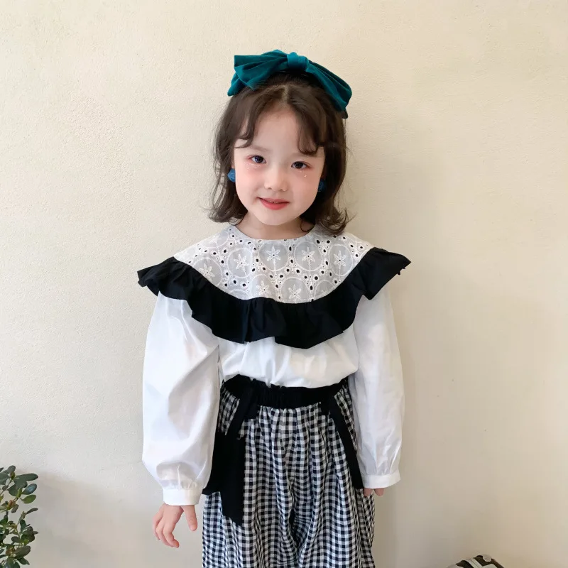 Keelorn Girls Casual T-shirts 2021 New Autumn Kids Flowers Embroidery Tops Korean Children Ruffles Turn-down Collar Clothing
Keelorn Girls Casual T-shirts 2021 New Autumn Kids Flowers Embroidery Tops Korean Children Ruffles Turn-down Collar Clothing