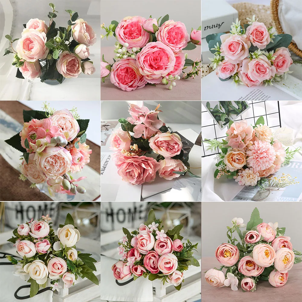 1pcs Silk Peony Bouquet Home Decoration Accessories Wedding Party Scrapbook Fake Plants Diy Artificial Roses Flowers
1pcs Silk Peony Bouquet Home Decoration Accessories Wedding Party Scrapbook Fake Plants Diy Artificial Roses Flowers