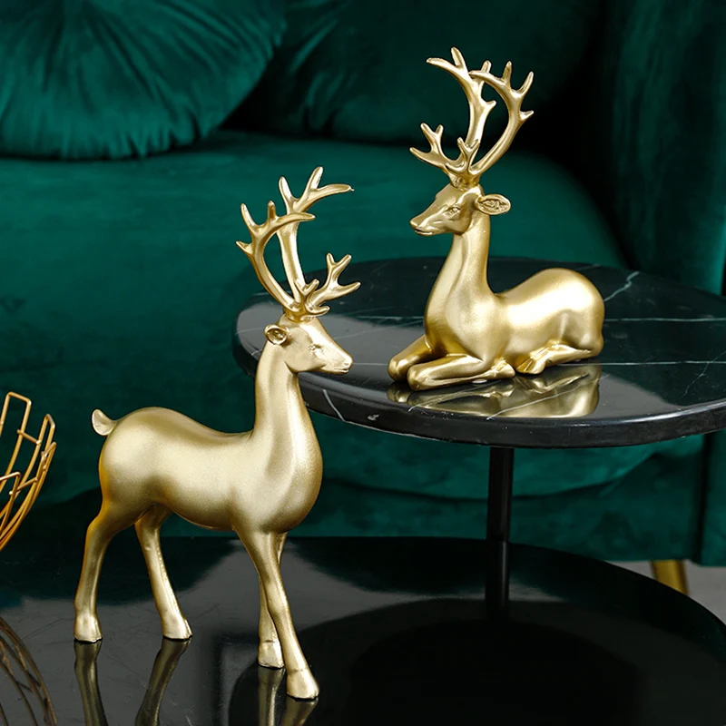 Golden White Blue Elk Statue Modern Abstract Resin Ornament Home Decoration Accessories Gift for Business Sculpture Animal Craft
Golden White Blue Elk Statue Modern Abstract Resin Ornament Home Decoration Accessories Gift for Business Sculpture Animal Craft