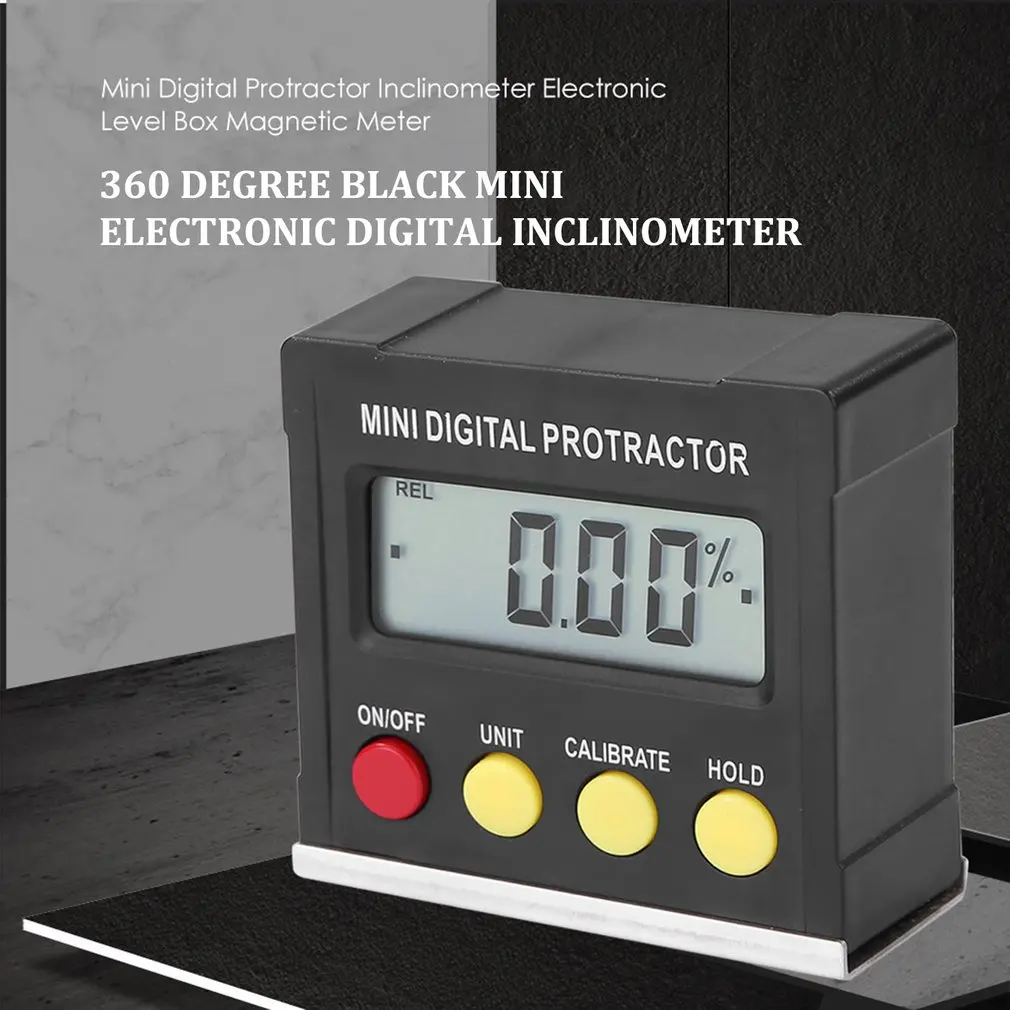 Aluminum Alloy Mini Digital Protractor Inclinometer Electronic Level Box Magnetic Base Measuring Tools Angle Finder
Aluminum Alloy Mini Digital Protractor Inclinometer Electronic Level Box Magnetic Base Measuring Tools Angle Finder