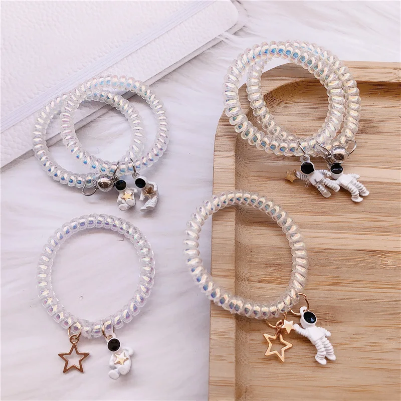 Fashion Female Personality Astronaut Pendant Phone Line Hair Ring Headwear Sweet Girl Women's Ponytail Hair Accessories
Fashion Female Personality Astronaut Pendant Phone Line Hair Ring Headwear Sweet Girl Women's Ponytail Hair Accessories
