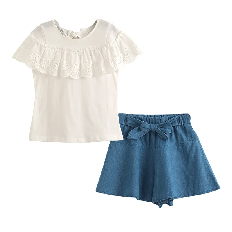 2021 Summer Baby Girls Sleeveless Solid Print T-shirt Blouse+Denim Shorts Suits Casual Outfits Sets
2021 Summer Baby Girls Sleeveless Solid Print T-shirt Blouse+Denim Shorts Suits Casual Outfits Sets