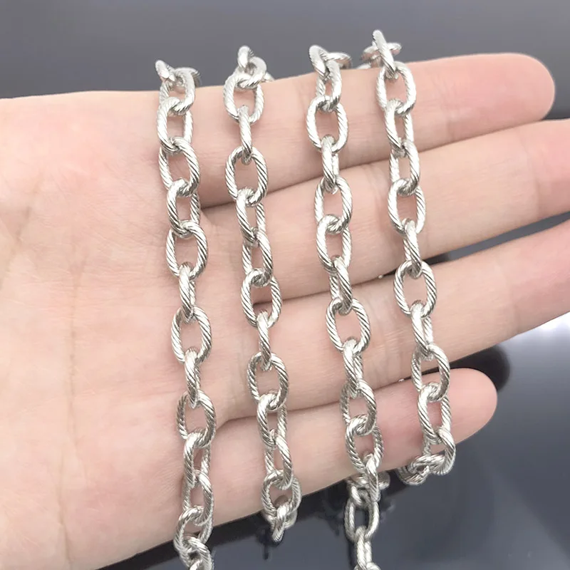 1meter Width 6.6mm Stainless Steel Twist Chain Long Chains DIY Necklace Making Jewerly Accessories Jewelry Findings Components
1meter Width 6.6mm Stainless Steel Twist Chain Long Chains DIY Necklace Making Jewerly Accessories Jewelry Findings Components
