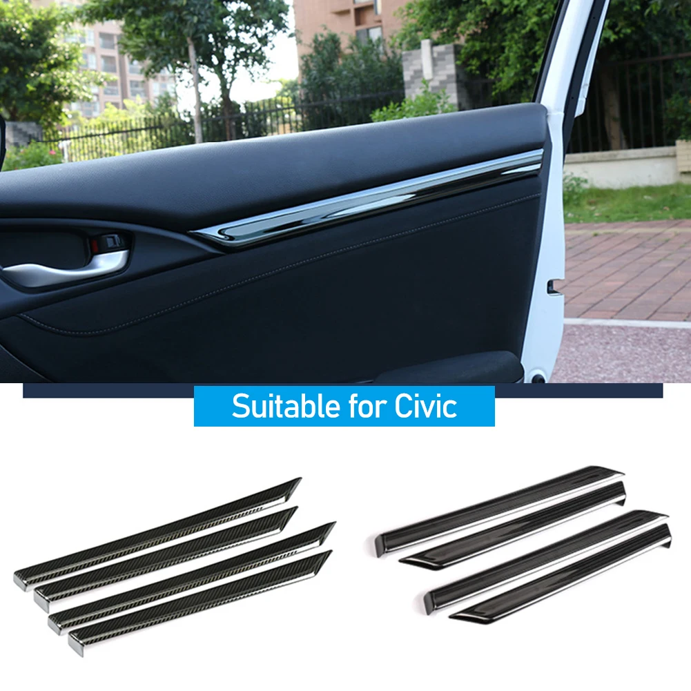4PCS Car Interior Door Protective Trims Frame Carbon Fiber Blue Silver for Honda Civic 10th 2016 2017 2018 2019 Stainless Steel
4PCS Car Interior Door Protective Trims Frame Carbon Fiber Blue Silver for Honda Civic 10th 2016 2017 2018 2019 Stainless Steel
