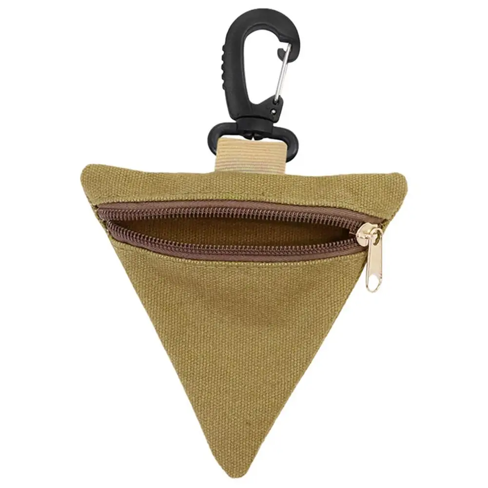 

Foraging Bag Portable Triangular Canvas Pouch Easy To Store And Carry With Buckle And Zipper Christmas Gift For Outdoor Enth