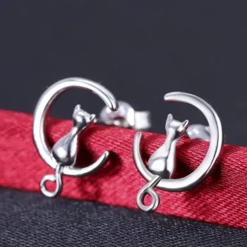 New Female Moon Cat Earrings Cute Kitten Small Animal Cat Earring Earrings Simple Jewelry Gift 069
New Female Moon Cat Earrings Cute Kitten Small Animal Cat Earring Earrings Simple Jewelry Gift 069