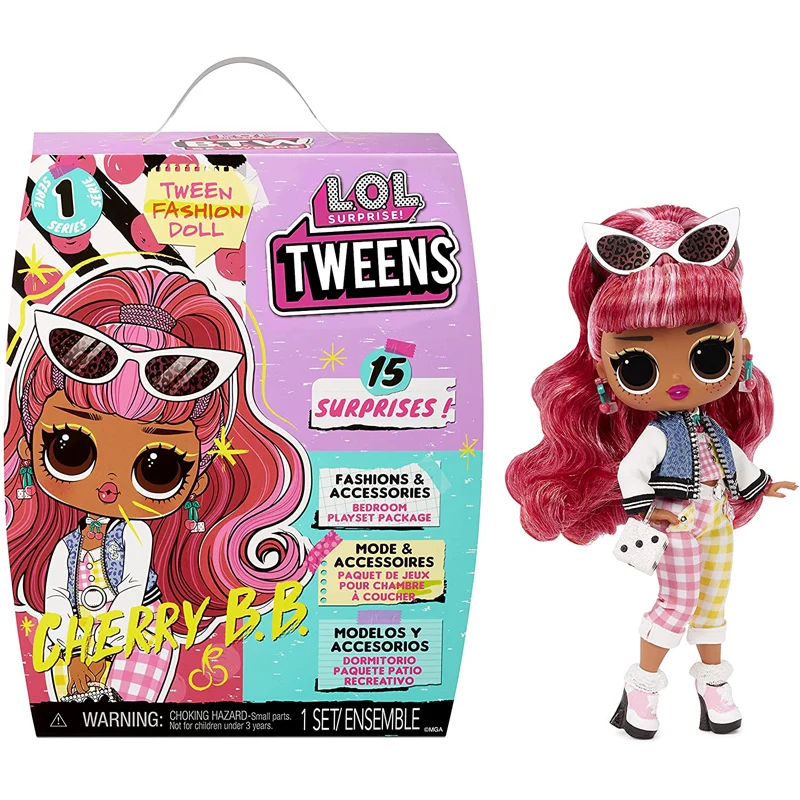 LOL Surprise Tweens Модная Кукла Cherry BB с 15 сюрпризами включая наряд и аксессуары для модных игрушек для детей
LOL Surprise Tweens Модная Кукла Cherry BB с 15 сюрпризами включая наряд и аксессуары для модных игрушек для детей