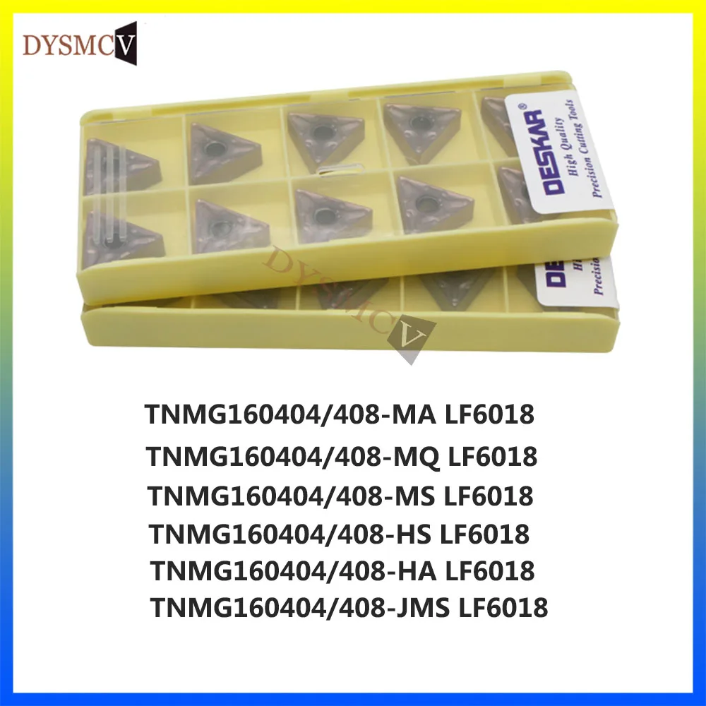 DESKAR original TNMG160404 TNMG160408 HA MA MQ MS JMS HS LF6018 carbide blade tool CNC lathe turning stainless steel
DESKAR original TNMG160404 TNMG160408 HA MA MQ MS JMS HS LF6018 carbide blade tool CNC lathe turning stainless steel
