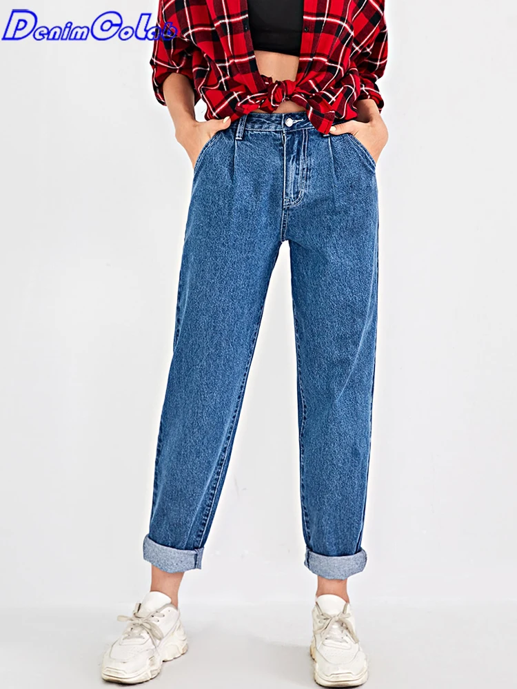 DenimColab 2022 Spring High Waist Harem Pants Femme Loose Boyfriend Jeans Women Casual Simple Style Denim Straight Jeans Pants 
DenimColab 2022 Spring High Waist Harem Pants Femme Loose Boyfriend Jeans Women Casual Simple Style Denim Straight Jeans Pants