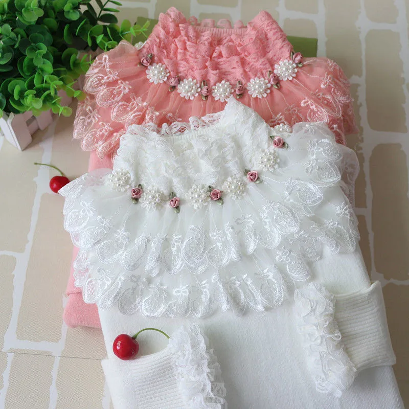Sweater Women Lace Crochet Ruffles Turtleneck Beading Sweet Pullover Autumn Winter New Fashion Shirt Jumper Female Sweaters H277
Sweater Women Lace Crochet Ruffles Turtleneck Beading Sweet Pullover Autumn Winter New Fashion Shirt Jumper Female Sweaters H277