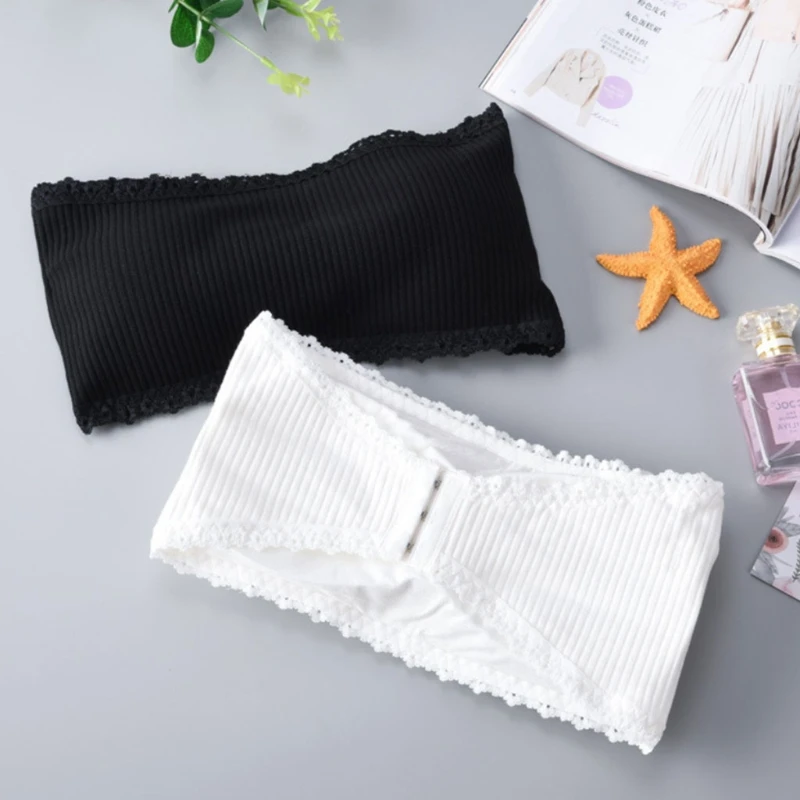 Womens Strapless Lace Trim Bandeau Bra Padded Seamless Stretch Bandeau Tube Tops
Womens Strapless Lace Trim Bandeau Bra Padded Seamless Stretch Bandeau Tube Tops