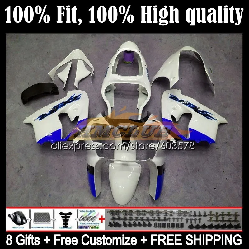 Injection Body For KAWASAKI NINJA ZX9 ZX 9R 9 R 900 ZX900 CC 118CL.142 ZX9R 00 01 900CC ZX-9R 2000 2001 OEM Fairings white blue
Injection Body For KAWASAKI NINJA ZX9 ZX 9R 9 R 900 ZX900 CC 118CL.142 ZX9R 00 01 900CC ZX-9R 2000 2001 OEM Fairings white blue