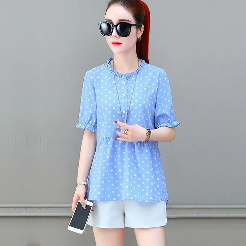 Mulheres Primavera Estilo Chiffon Blusas Camisas Lady Casual O Polka Dot Impresso Blusas Tops
Mulheres Primavera Estilo Chiffon Blusas Camisas Lady Casual O Polka Dot Impresso Blusas Tops