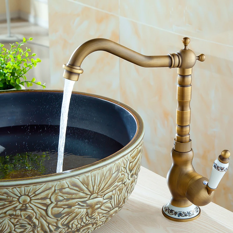 Antique Basin Brass Faucets Deck Mounted Bathroom Rotate Sink Vintage Porcelain Copper Faucet Water Mixer Taps Bronze Crane Tap
Antique Basin Brass Faucets Deck Mounted Bathroom Rotate Sink Vintage Porcelain Copper Faucet Water Mixer Taps Bronze Crane Tap
