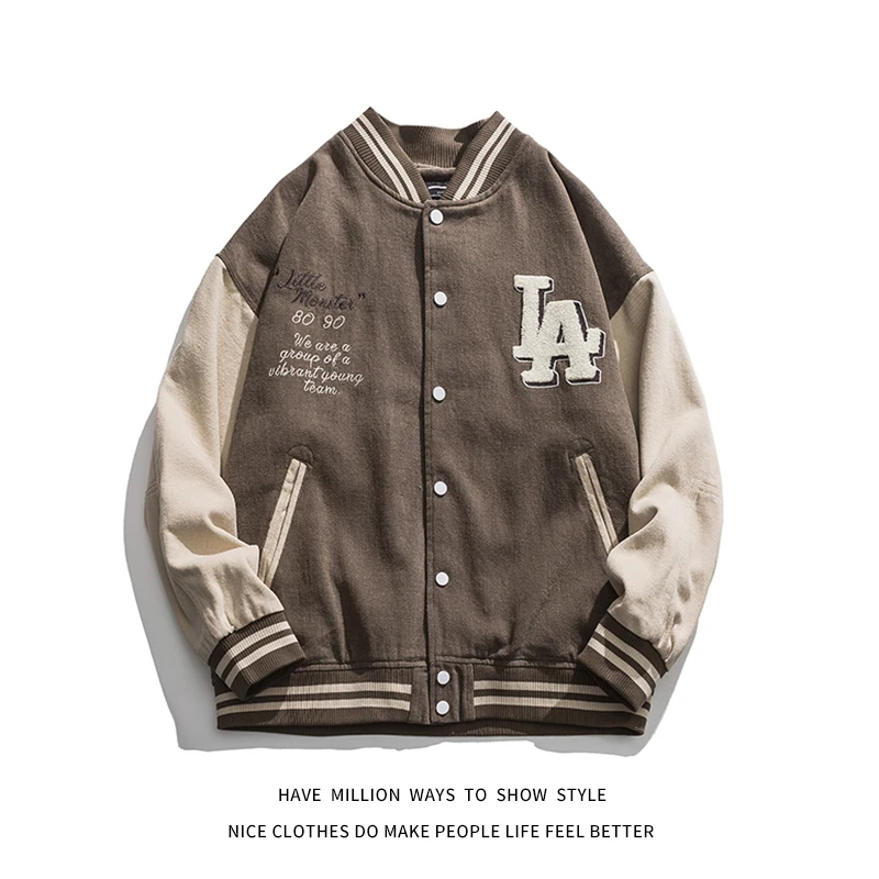 2021 NEW FASHION Spring&Autumn LA Embroidery Women's Baseball Jacket Men's Coat Unisex Couple Varsity Bomber Boyfiend Style
2021 NEW FASHION Spring&Autumn LA Embroidery Women's Baseball Jacket Men's Coat Unisex Couple Varsity Bomber Boyfiend Style