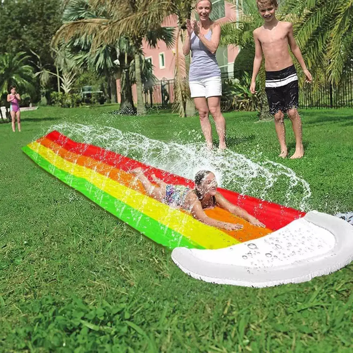 Rainbow Giant Surf Water Slide Fun Lawn Water Slides Pools For Kids Summer PVC Games Center Backyard Outdoor Children Adult Toys
Rainbow Giant Surf Water Slide Fun Lawn Water Slides Pools For Kids Summer PVC Games Center Backyard Outdoor Children Adult Toys