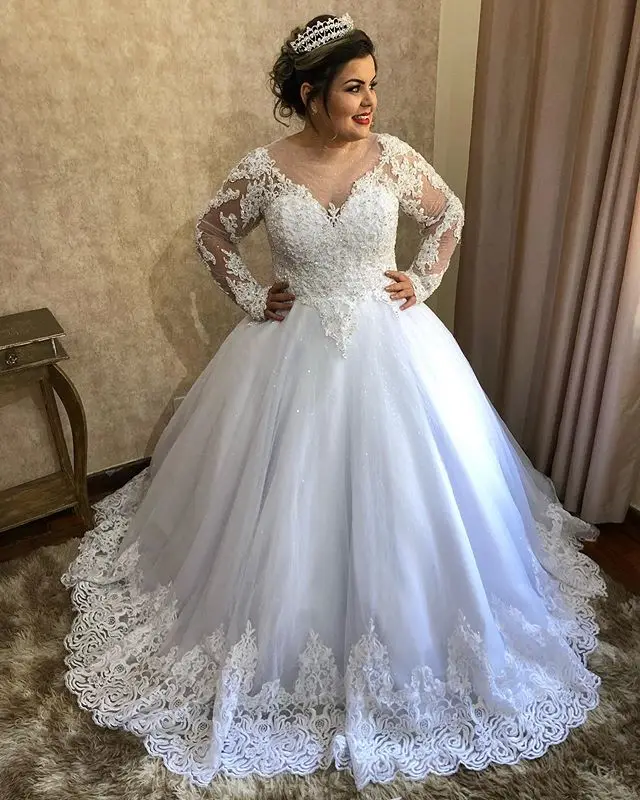 Vestido De Novia plus size wedding dresses Long Sleeve Simple Lace Applique Wedding Gowns 2020 bridal dress Vestidos Novia
Vestido De Novia plus size wedding dresses Long Sleeve Simple Lace Applique Wedding Gowns 2020 bridal dress Vestidos Novia