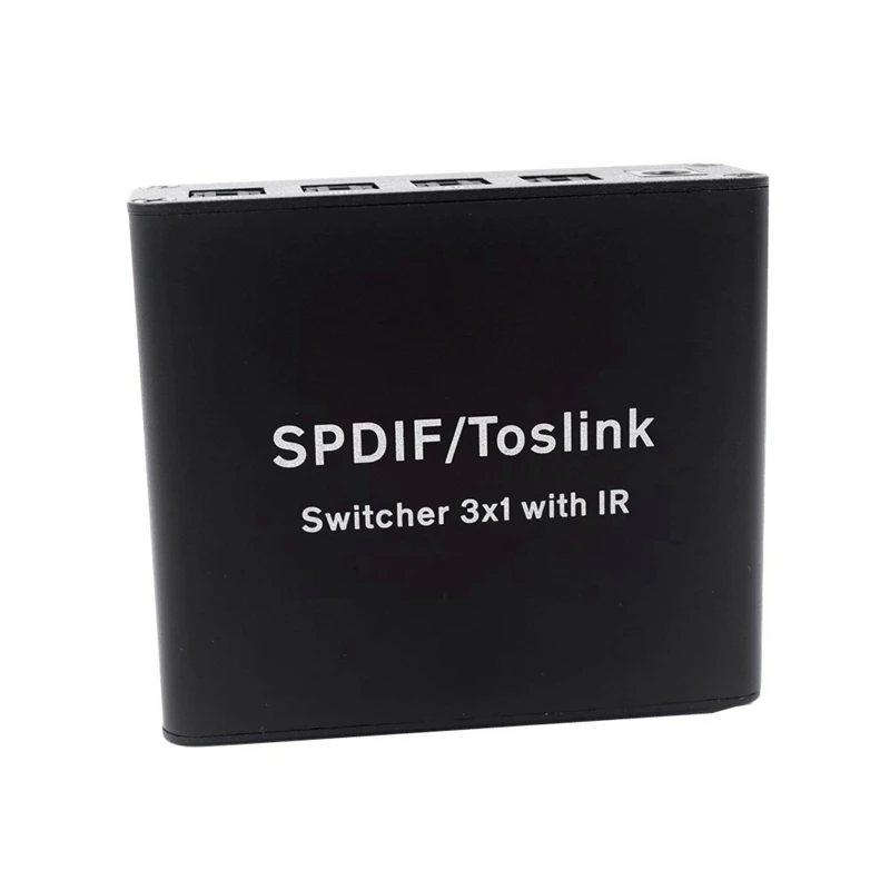 Digital Audio Optical Fiber Switcher 3 in 1 Out SPDIF Optical Fiber 3X1 with Remote Control US Plug
Digital Audio Optical Fiber Switcher 3 in 1 Out SPDIF Optical Fiber 3X1 with Remote Control US Plug
