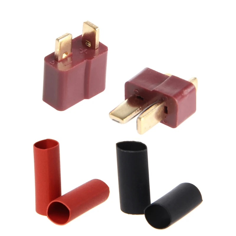 10 dual-pack t-plug connector deans style male and female with20 heat-shrinkable tubes suitable for RC lithium polymer batteries
10 dual-pack t-plug connector deans style male and female with20 heat-shrinkable tubes suitable for RC lithium polymer batteries