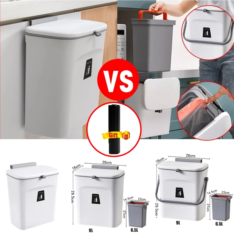 7/9L Wall Mounted Trash Can With Lid Waste Bin Kitchen Cabinet Door Hanging Trash Bin Garbage Car Recycle Dustbin Rubbish Can
7/9L Wall Mounted Trash Can With Lid Waste Bin Kitchen Cabinet Door Hanging Trash Bin Garbage Car Recycle Dustbin Rubbish Can