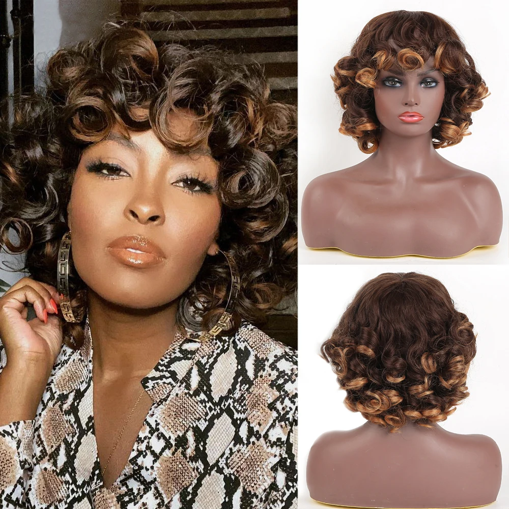 Парики WEILAI с короткими волосами афро кудрявые с челкой для черных женщин синтетические африканские Омбре безклеевые парики для косплея выс...
Парики WEILAI с короткими волосами афро кудрявые с челкой для черных женщин синтетические африканские Омбре безклеевые парики для косплея выс...