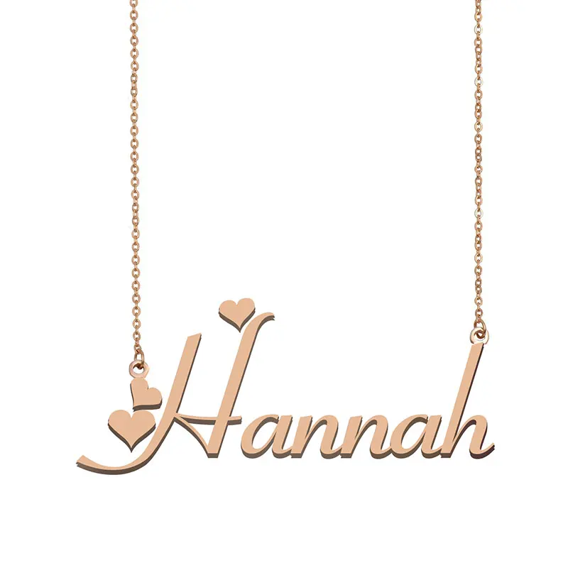 Name Necklace Hannah Personalised Stainless Steel Gold for Women Choker Alphabet Letter Pendant Girls Mom Jewelry Gift
Name Necklace Hannah Personalised Stainless Steel Gold for Women Choker Alphabet Letter Pendant Girls Mom Jewelry Gift