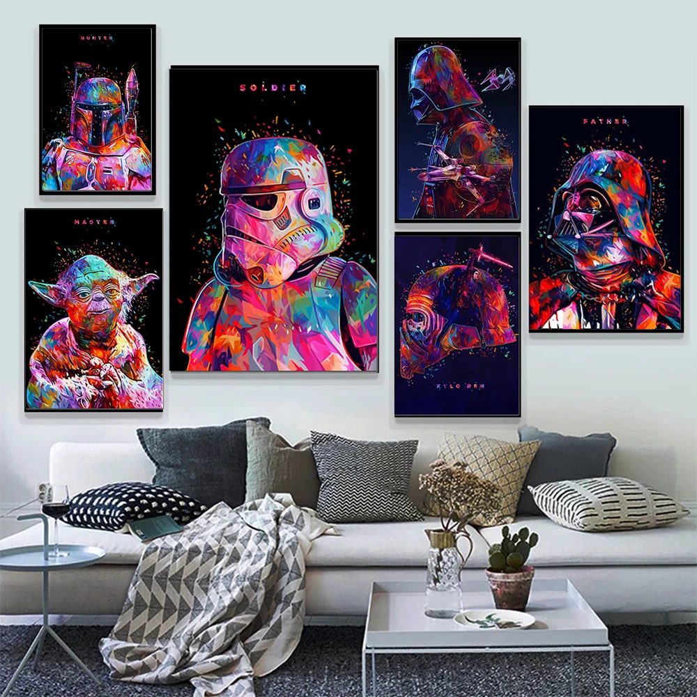 Classic Movie Star Wars Abstract Painting Posters And Prints Wall Art Canvas Modular Pictures Living Room Home Decoration Frame 
Classic Movie Star Wars Abstract Painting Posters And Prints Wall Art Canvas Modular Pictures Living Room Home Decoration Frame