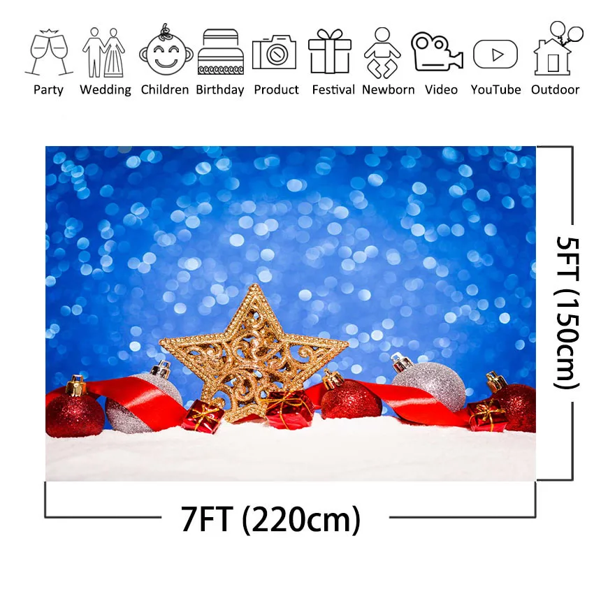 Mocsicka Christmas Backdrop Star Bokeh Bule Photographic Background Light Bulb Newborn Banner Decoration Photography Backdrops
Mocsicka Christmas Backdrop Star Bokeh Bule Photographic Background Light Bulb Newborn Banner Decoration Photography Backdrops