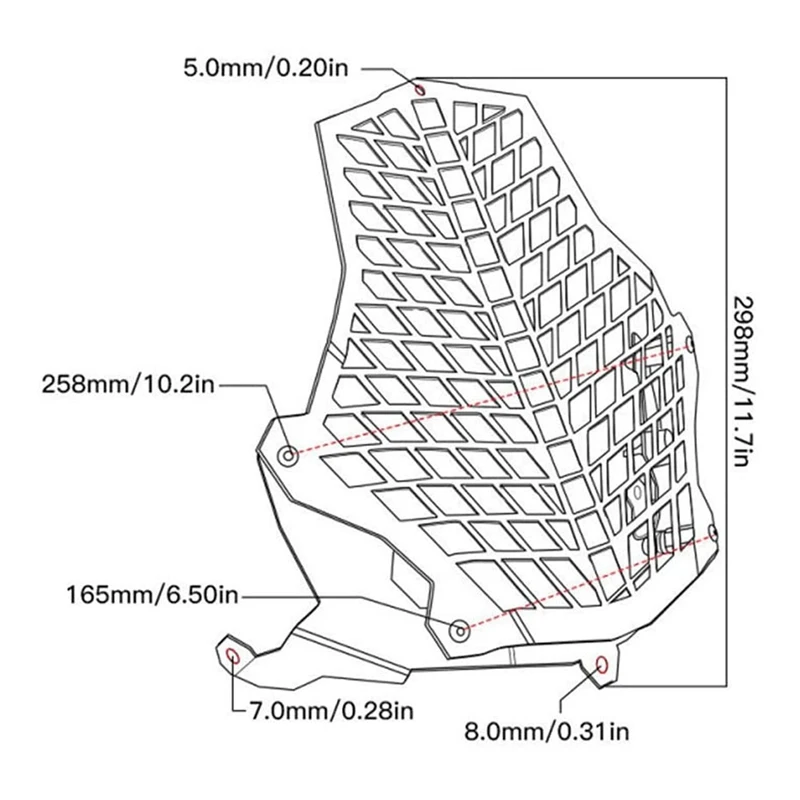 1 Set of Motorcycle Headlight Grille Protective Cover for KTM Headlight Net
1 Set of Motorcycle Headlight Grille Protective Cover for KTM Headlight Net