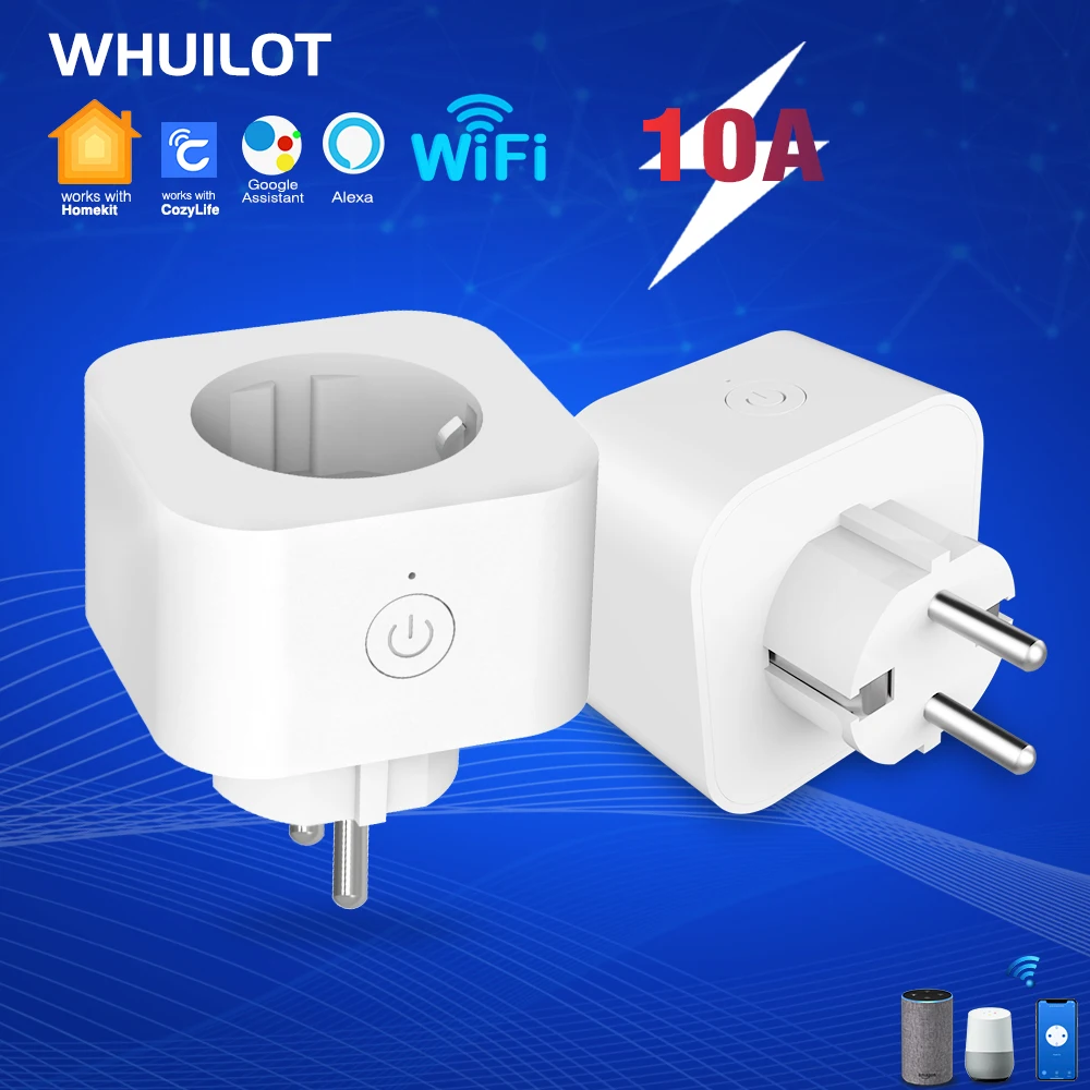 WHUILOT New Homekit Smart Socket Plug EU 10A Smart Home Automation Monitor Timer Electronic Outlet Support Google Home Alexa
WHUILOT New Homekit Smart Socket Plug EU 10A Smart Home Automation Monitor Timer Electronic Outlet Support Google Home Alexa