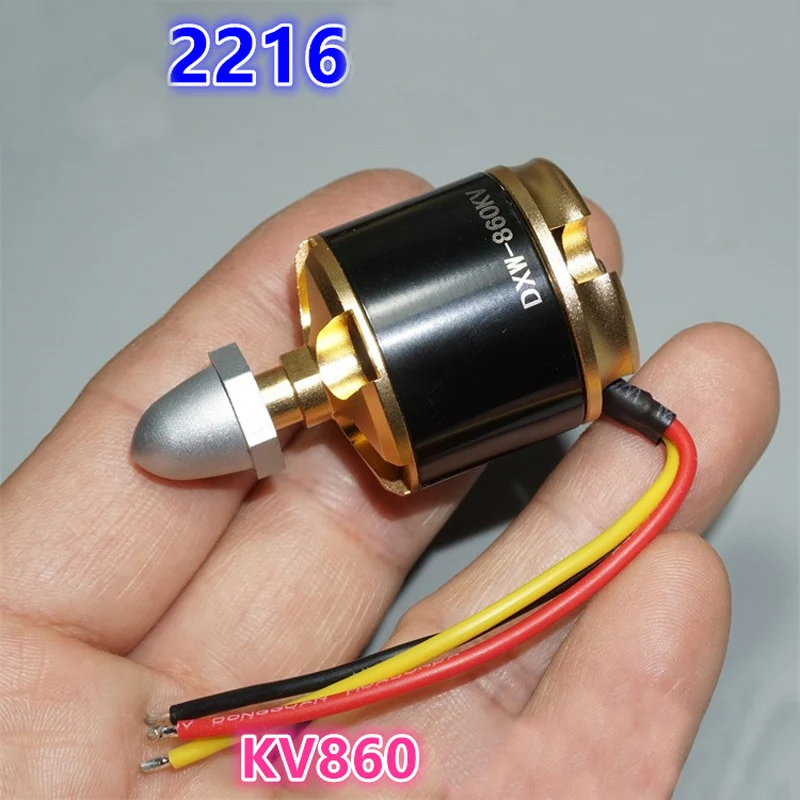 2216 бесщеточный двигатель 12N14P KV860 Moteur CW CCW Thread w/ Fix Paddle Nut fr RC wing Мультикоптер F450 550 S500