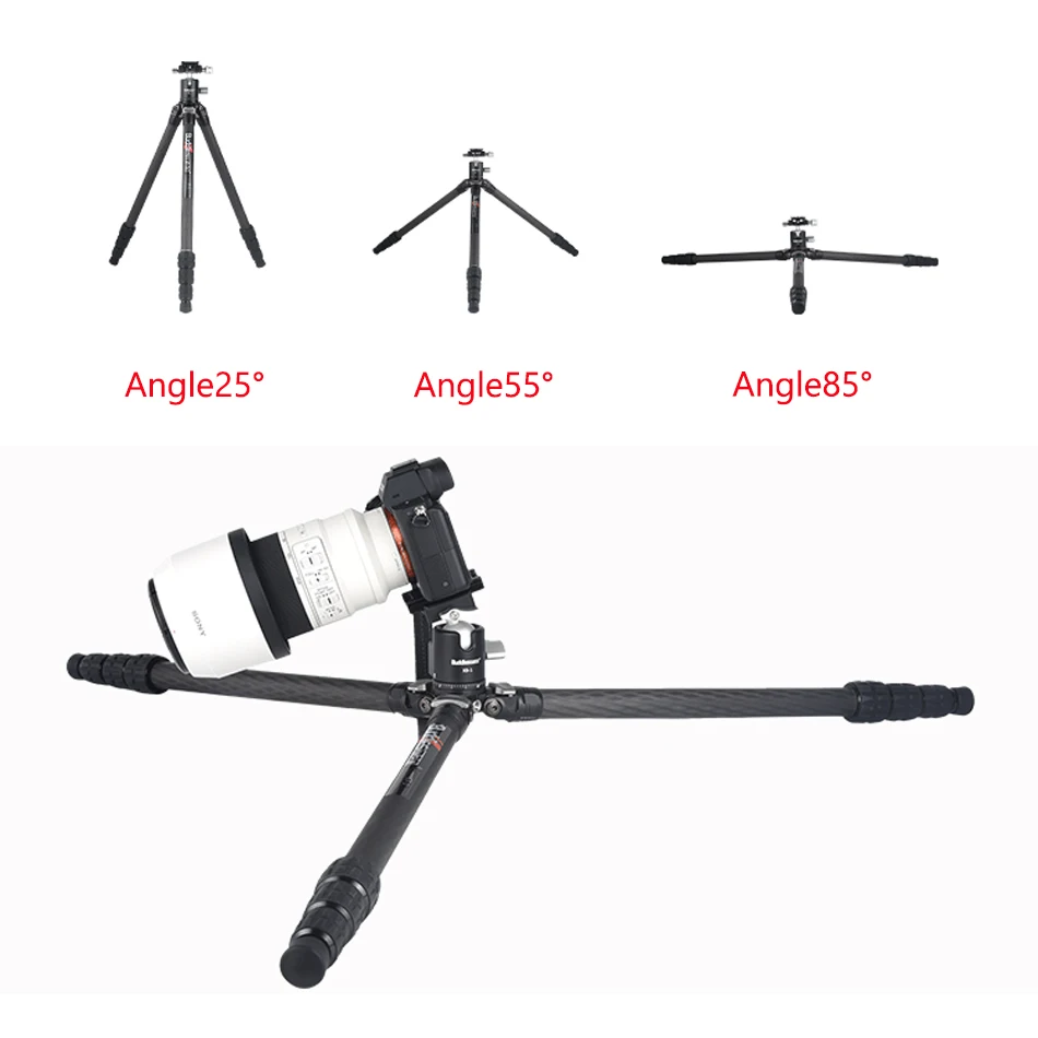 CT-2 Professional Carbon Fiber Tripod for DSLR Camera Video Camcorder Stable Stand 28mm Leg Tube Max Height 129cm Tripod
CT-2 Professional Carbon Fiber Tripod for DSLR Camera Video Camcorder Stable Stand 28mm Leg Tube Max Height 129cm Tripod