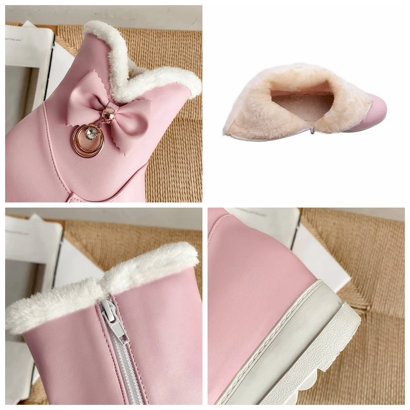 REAVE CAT Sweet Snow women winter's Ankle Boots Faux leather Plush Round Toe Platform Flat with Pull On Keep Warm size 30-42
REAVE CAT Sweet Snow women winter's Ankle Boots Faux leather Plush Round Toe Platform Flat with Pull On Keep Warm size 30-42