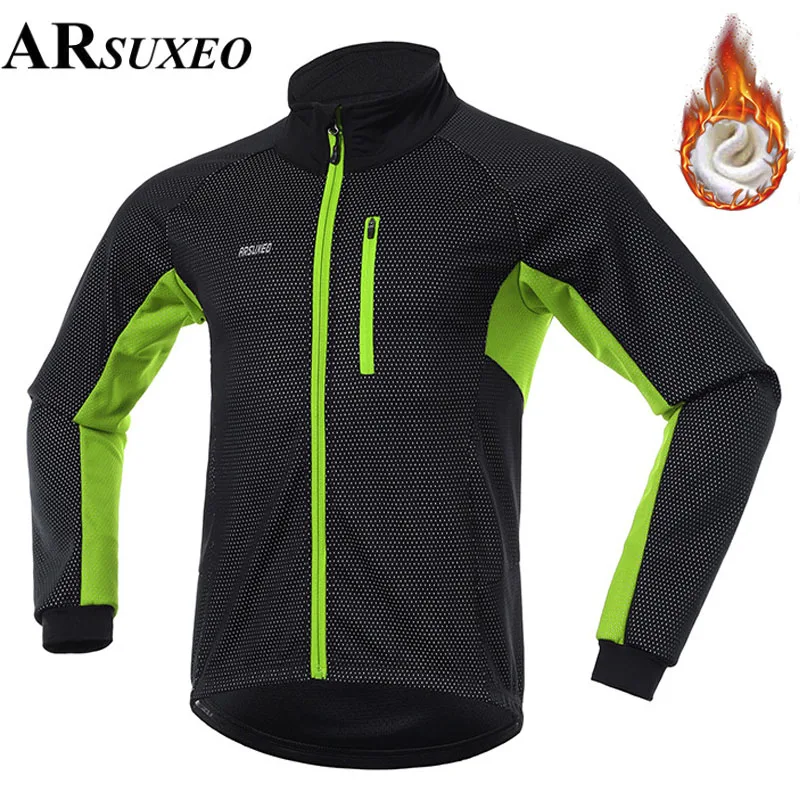 ARSUXEO Men's Winter Warm Up Thermal Fleece Cycling Jacket Bicycle MTB Road Bike Clothing Windproof Water Repellent Long jacket
ARSUXEO Men's Winter Warm Up Thermal Fleece Cycling Jacket Bicycle MTB Road Bike Clothing Windproof Water Repellent Long jacket